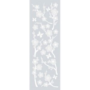 Wallpops Blossom Etched Glass Window Film Grey 13.5 x 39.5inch Wallpops Blossom Etched Glass Window Film Grey 13.5 x 39.5inch
